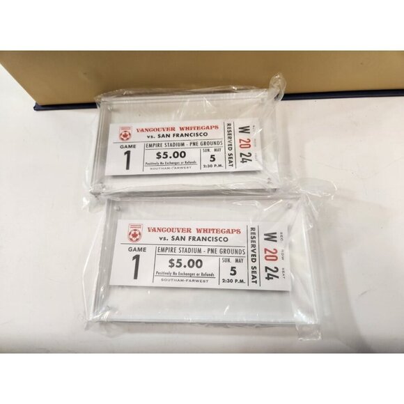 Vancouver Whitecaps 50th Anniversary Box Set Souvenir Ticket Scarf & Magnet 2024 - Picture 13 of 16